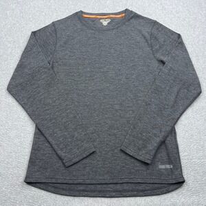 Omni-Wool Base Layer Top Mens XL Gray Heathered Wool Crew Long Sleeve Thermal